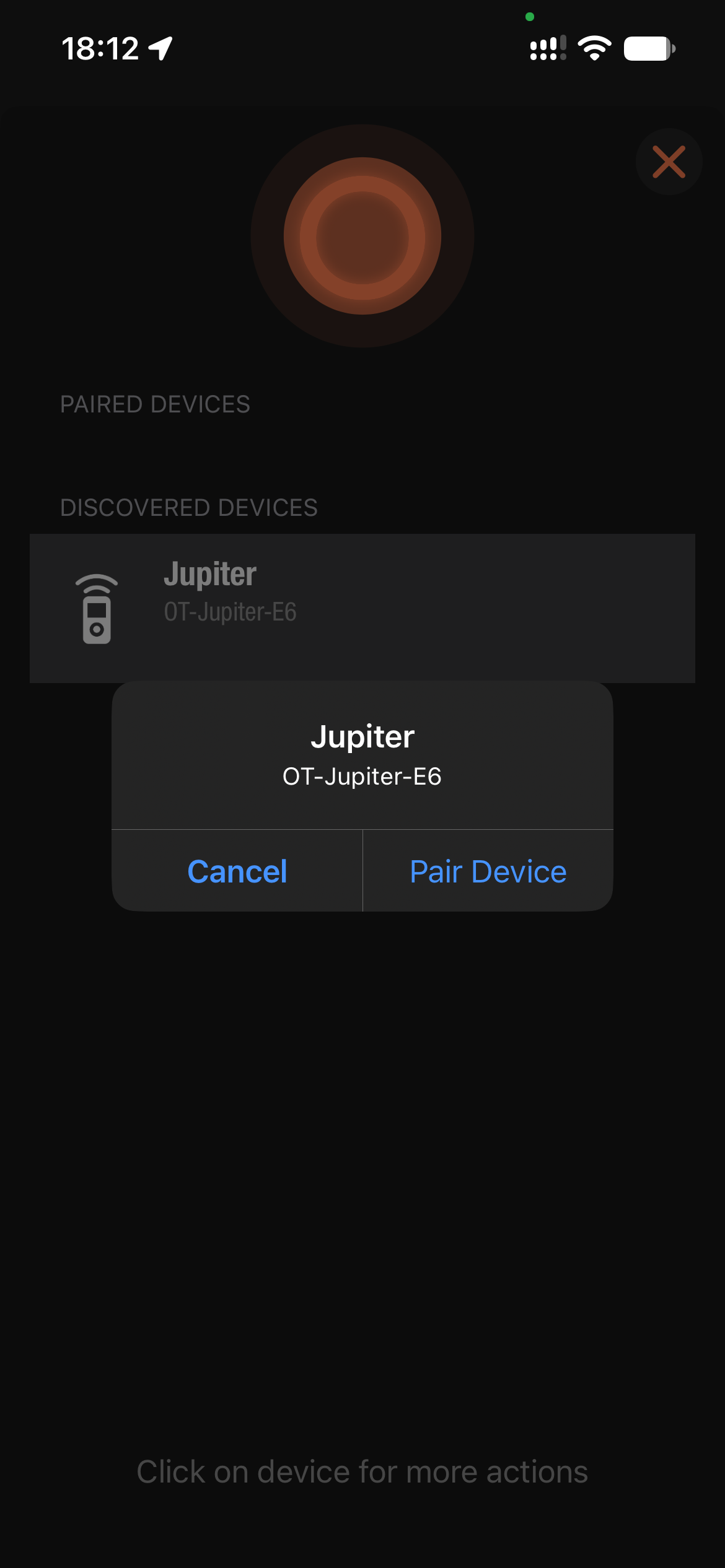 Pair confirmation dialog